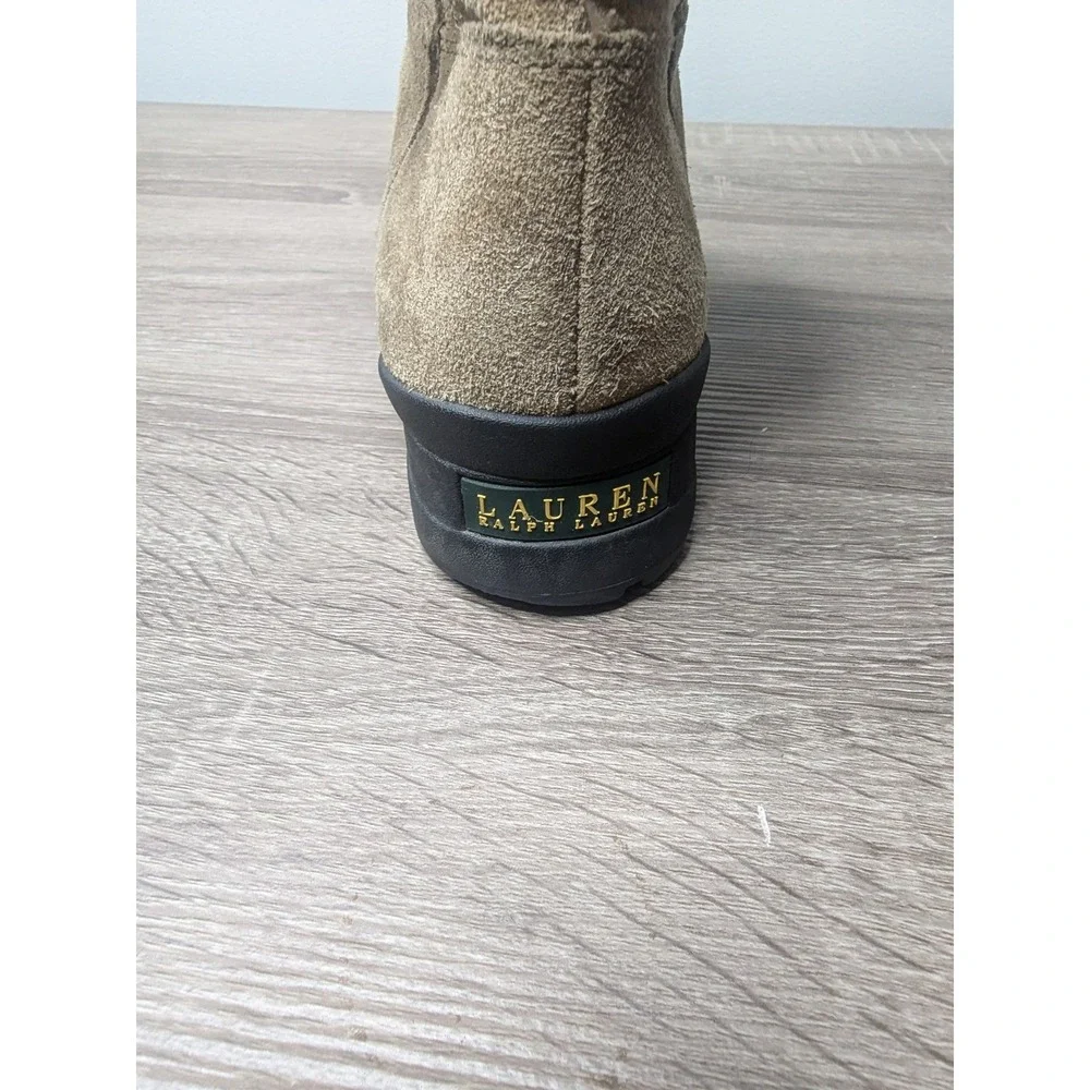 Lauren Ralph Lauren Tadina Suede Boots Shearling Lined Winter‎ Womens 9.5B